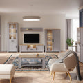 Bohol Display Cabinet inc. 2x LED Lights in Riviera Oak/Grey Oak - image 5