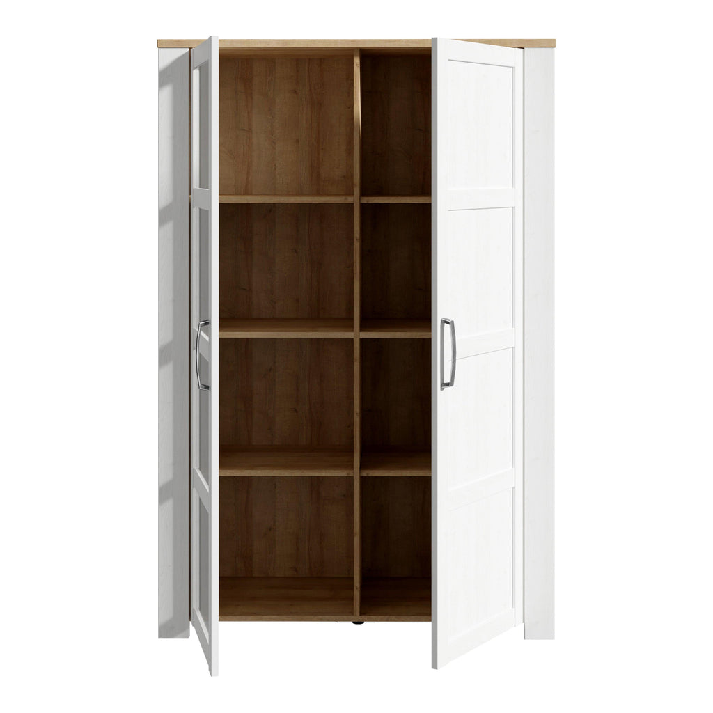 Bohol Display Cabinet inc. 2x LED Lights in Riviera Oak/White - image 4
