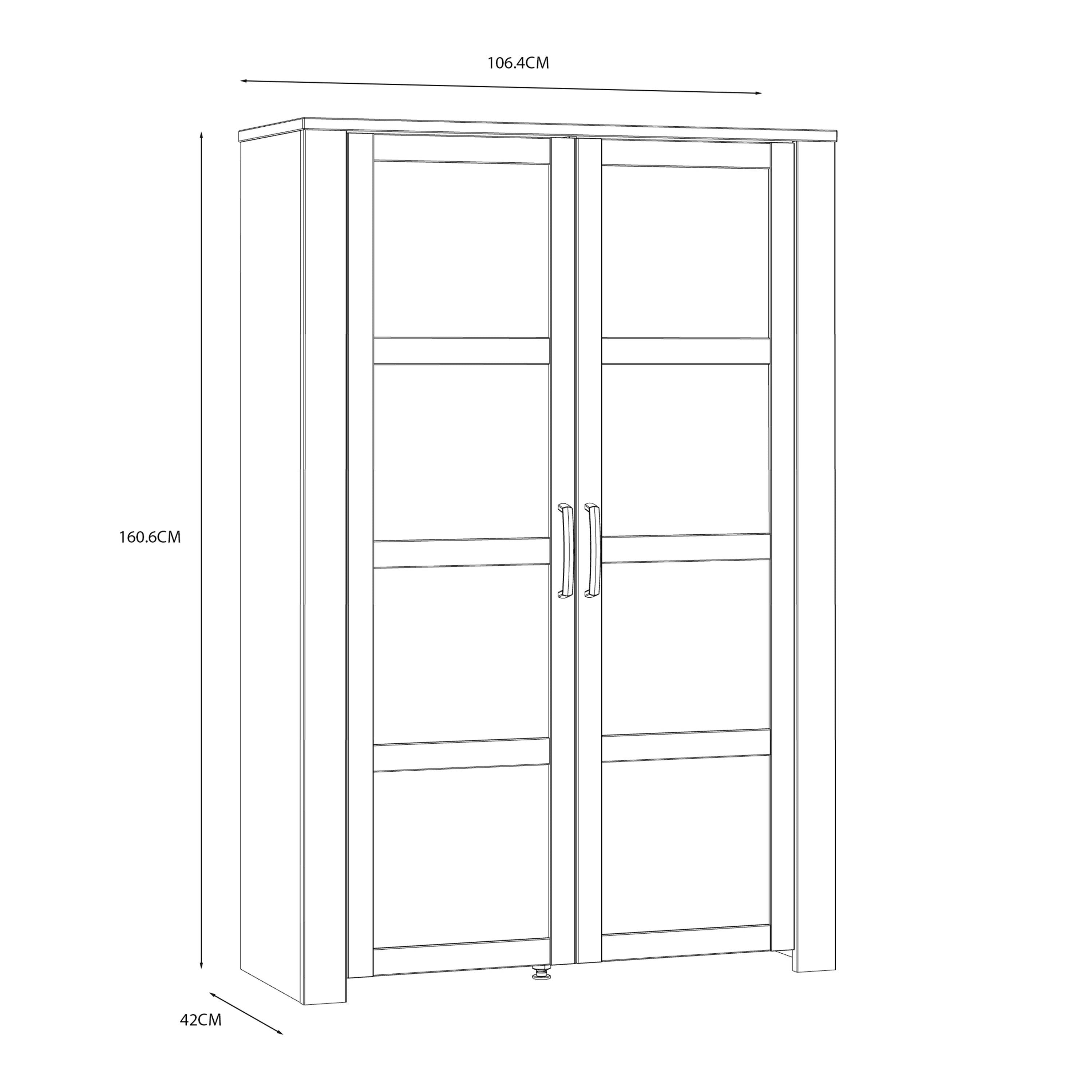 Bohol Display Cabinet inc. 2x LED Lights in Riviera Oak/White - image 8