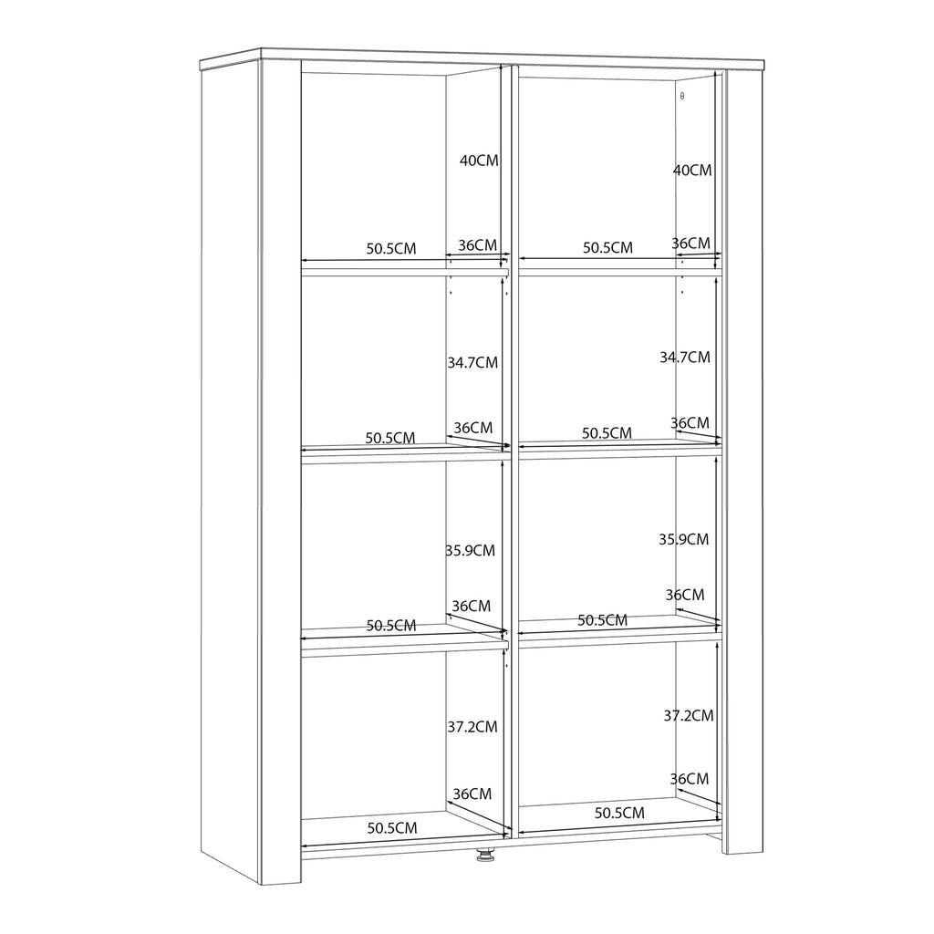 Bohol Display Cabinet inc. 2x LED Lights in Riviera Oak/White - image 9