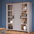 Bohol Large Display Cabinet inc. 4x LED Lights in Riviera Oak/Grey Oak - image 5