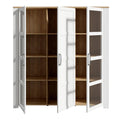 Bohol Large Display Cabinet inc. 4x LED Lights in Riviera Oak/White - image 3