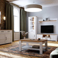 Bohol Narrow Display Cabinet inc. 2x LED Lights in Riviera Oak/White - image 5