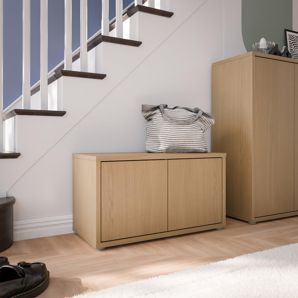 Alice Springs Bench with 2 Doors Push-to-Open in Elegancia Oak - image 6