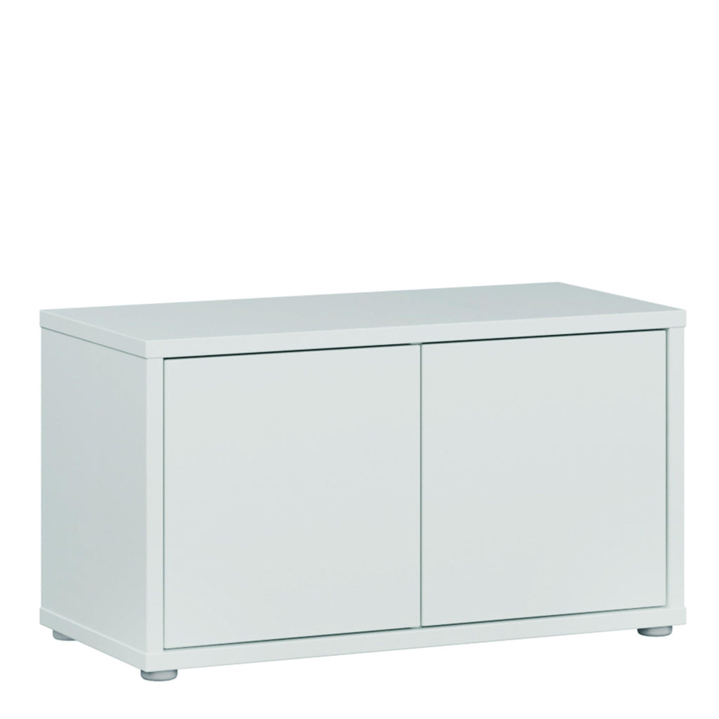 Alice Springs Bench with 2 Doors Push-to-Open in Light Grey