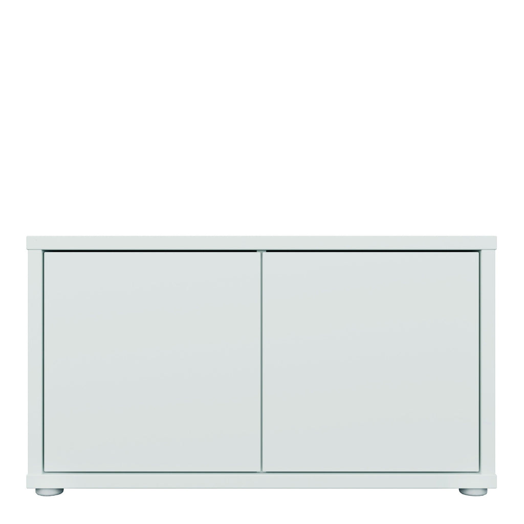 Alice Springs Bench with 2 Doors Push-to-Open in Light Grey - image 2