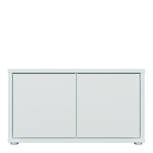 Alice Springs Bench with 2 Doors Push-to-Open in Light Grey - image 2