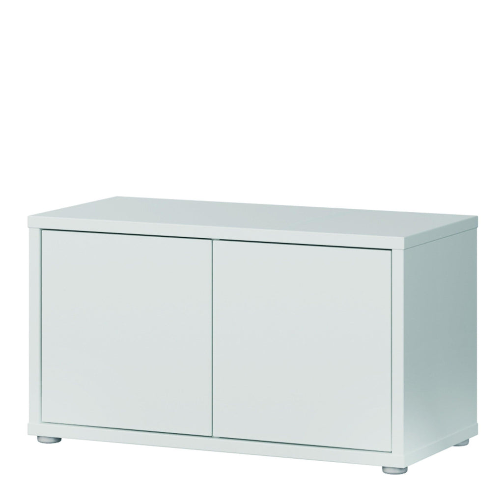 Alice Springs Bench with 2 Doors Push-to-Open in Light Grey - image 3