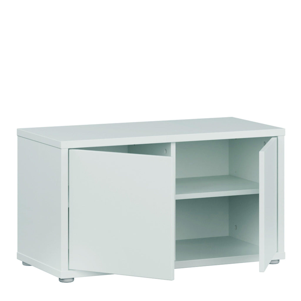 Alice Springs Bench with 2 Doors Push-to-Open in Light Grey - image 4
