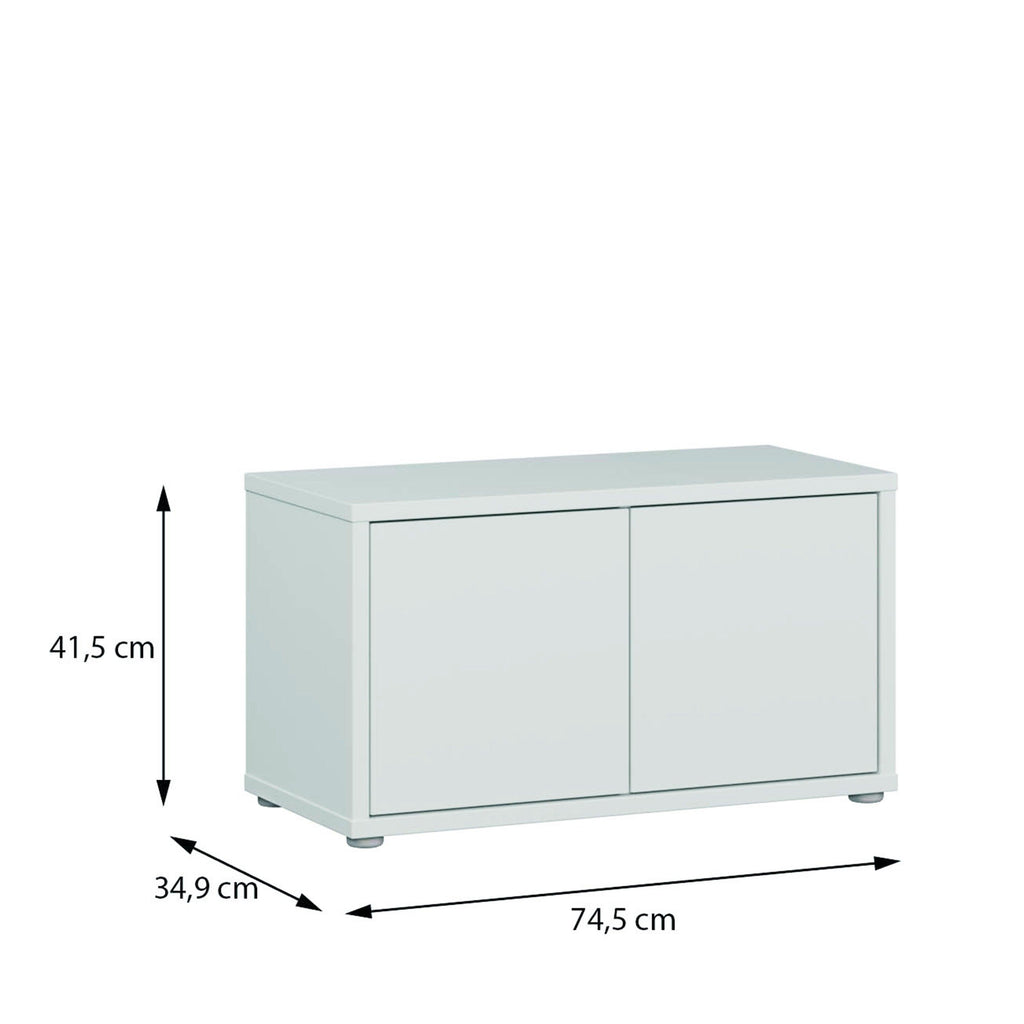 Alice Springs Bench with 2 Doors Push-to-Open in Light Grey - image 7