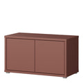 Alice Springs Bench with 2 Doors Push-to-Open in Terracotta - image 3