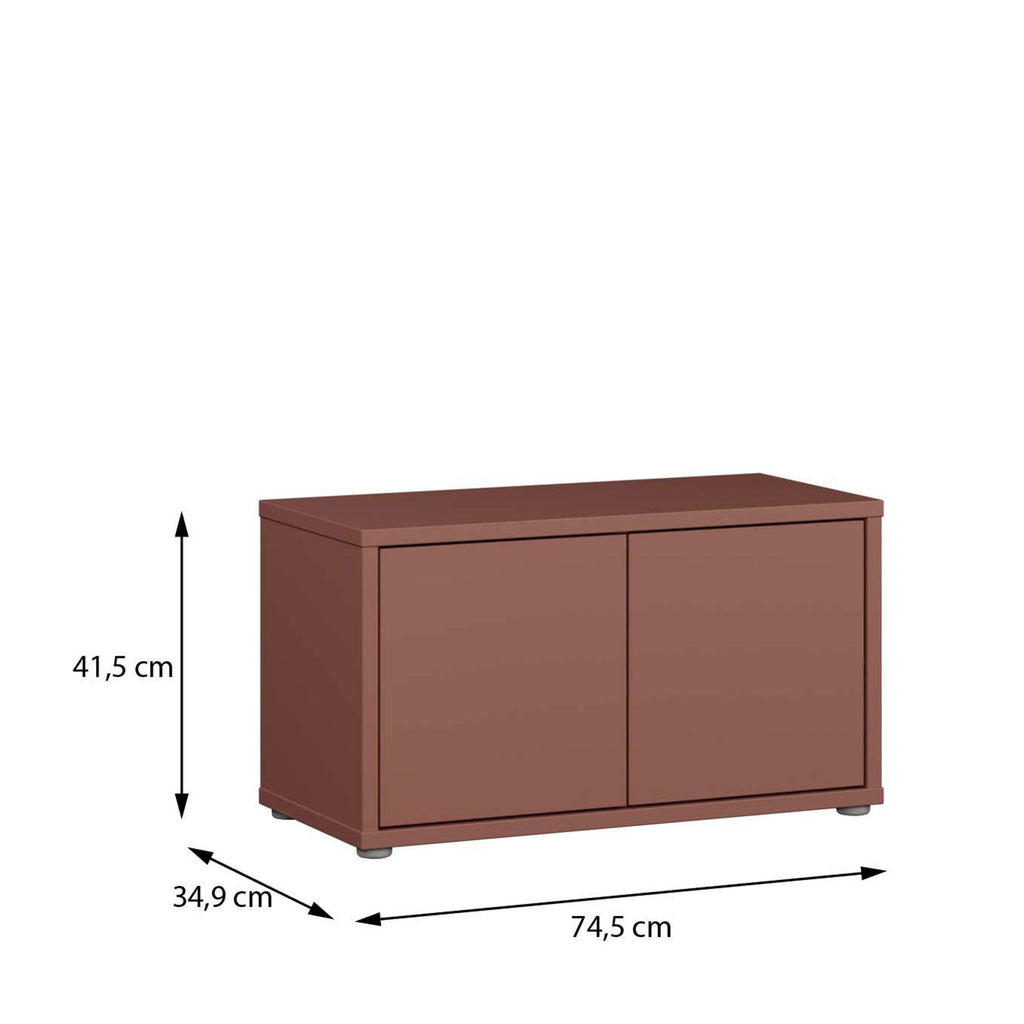 Alice Springs Bench with 2 Doors Push-to-Open in Terracotta - image 7