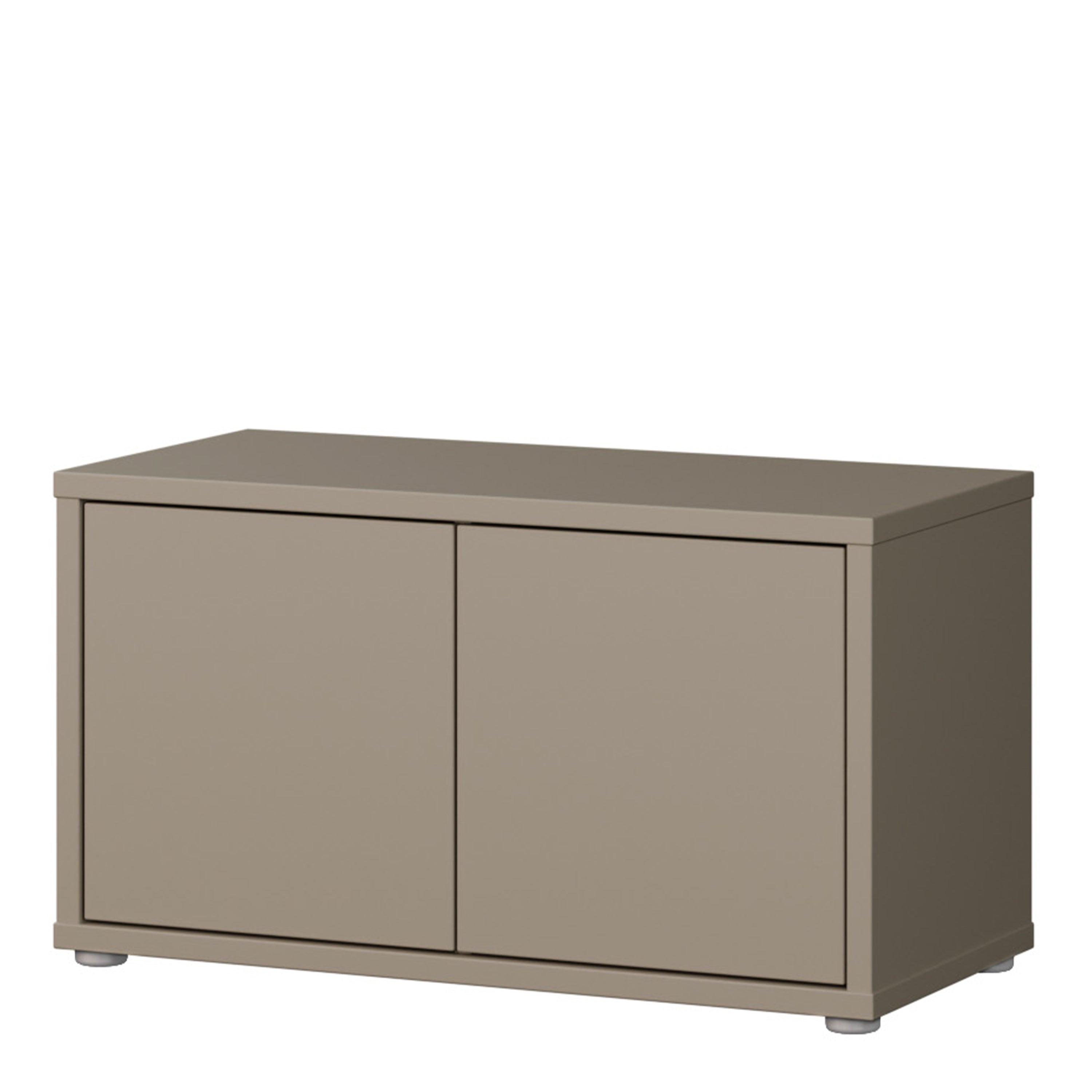 Alice Springs Bench with 2 Doors Push-to-Open in Taupe - image 3