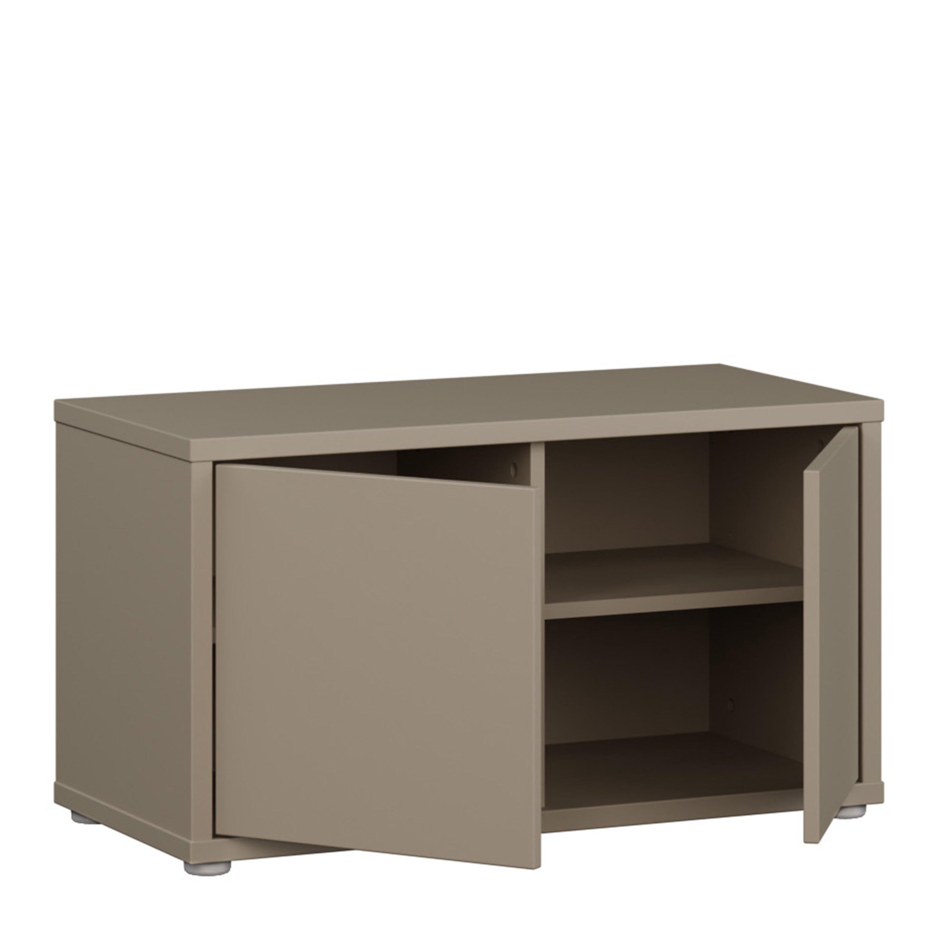 Alice Springs Bench with 2 Doors Push-to-Open in Taupe - image 4