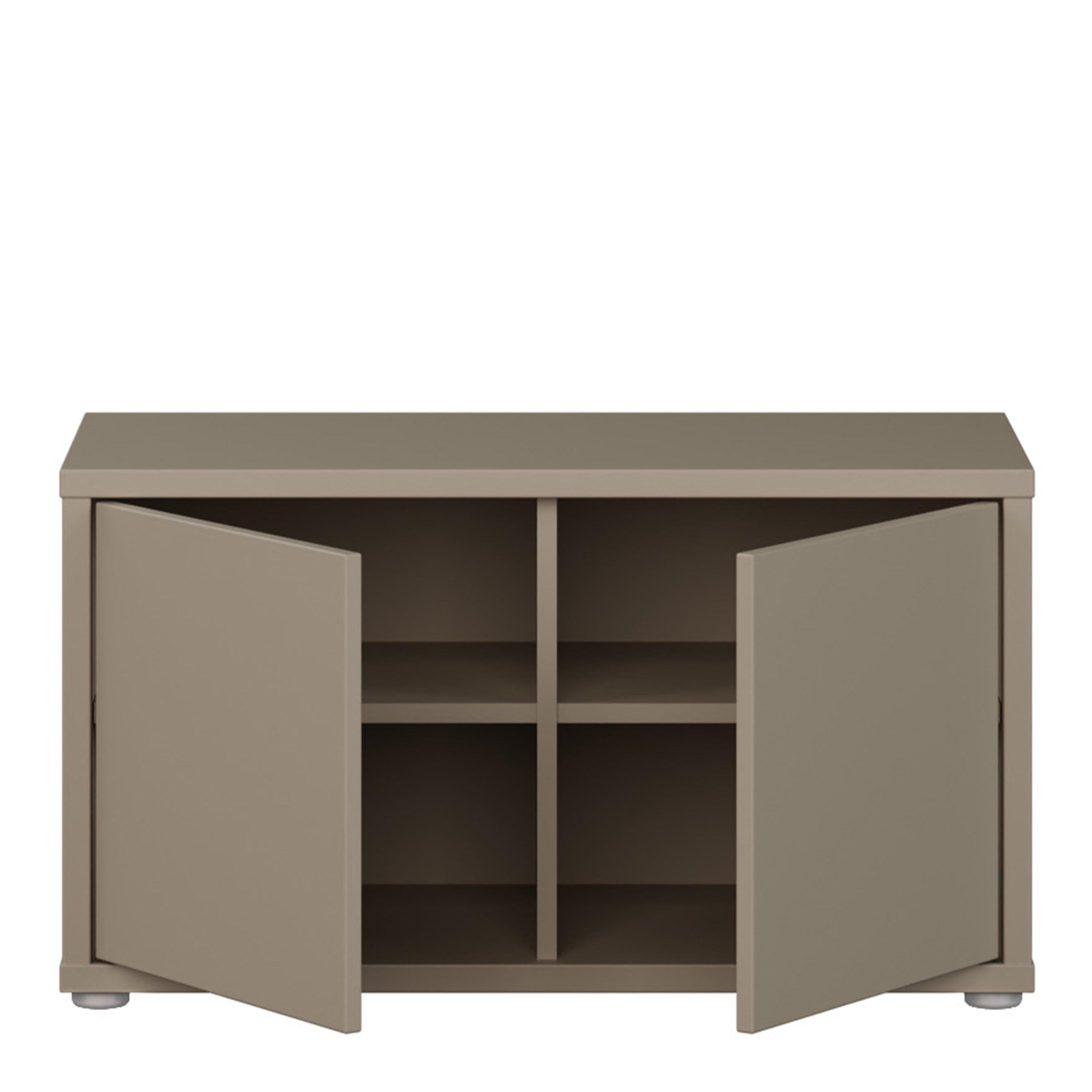 Alice Springs Bench with 2 Doors Push-to-Open in Taupe - image 5