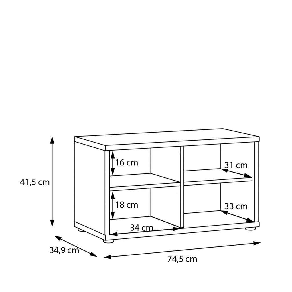 Alice Springs Bench with 2 Doors Push-to-Open in Taupe - image 8
