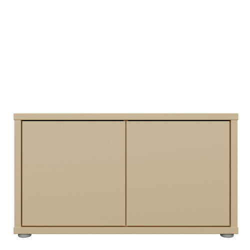 Alice Springs Bench with 2 Doors Push-to-Open in Butter Yellow - image 2
