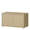 Alice Springs Bench with 2 Doors Push-to-Open in Butter Yellow - image 3