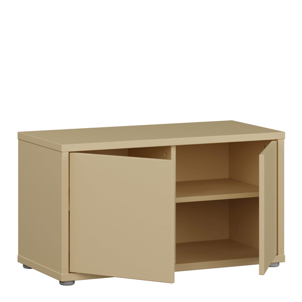 Alice Springs Bench with 2 Doors Push-to-Open in Butter Yellow - image 4