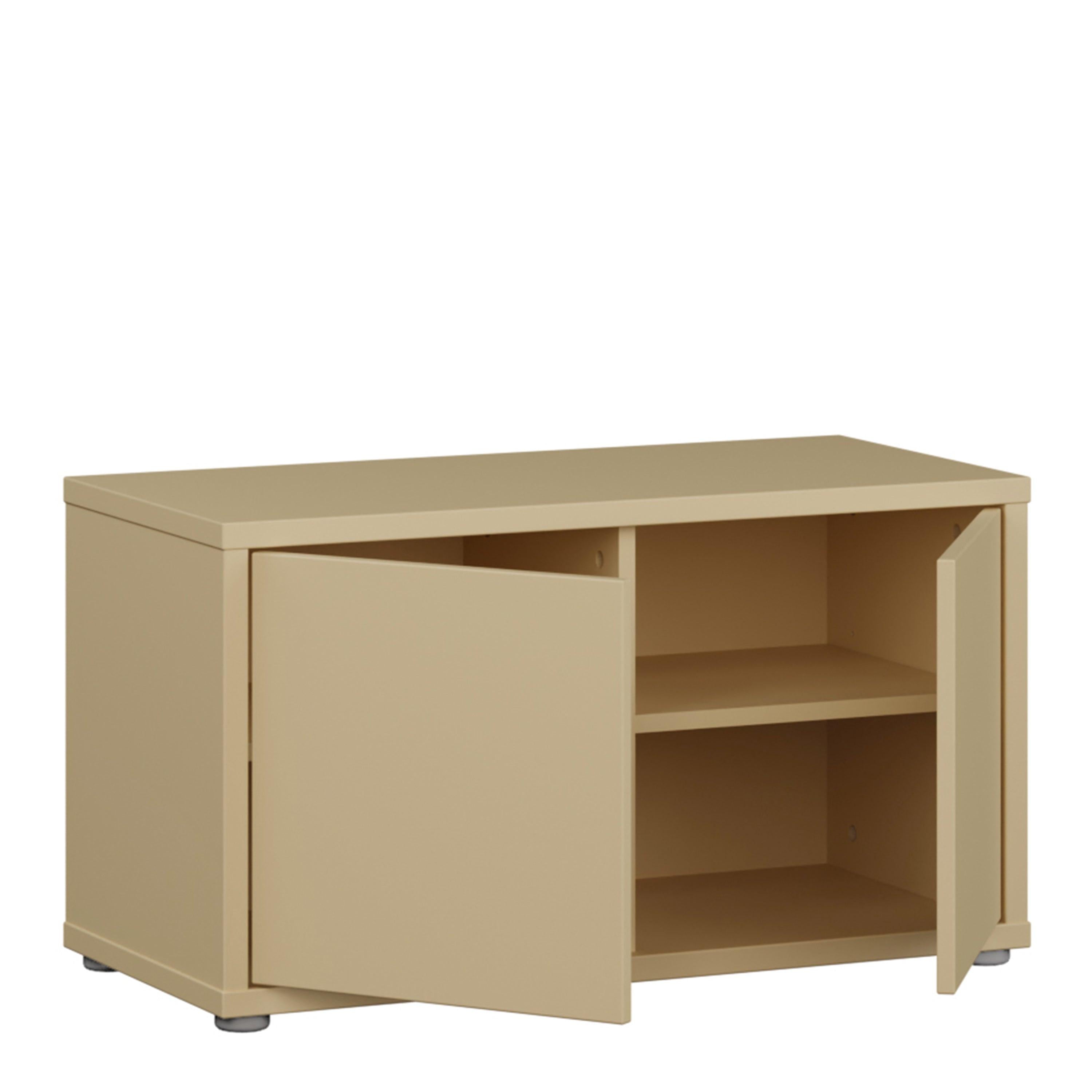 Alice Springs Bench with 2 Doors Push-to-Open in Butter Yellow - image 4