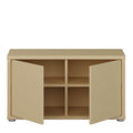 Alice Springs Bench with 2 Doors Push-to-Open in Butter Yellow - image 5