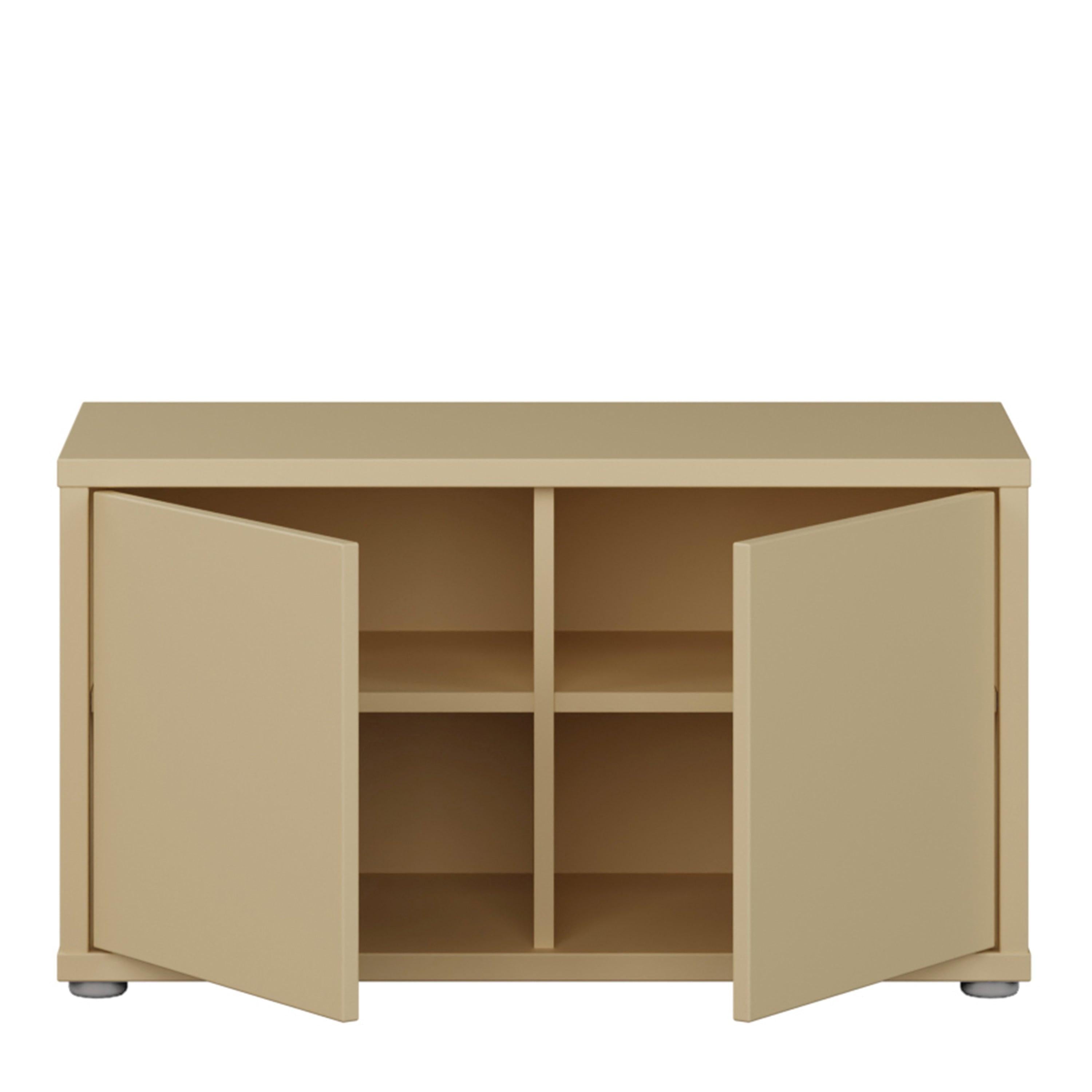Alice Springs Bench with 2 Doors Push-to-Open in Butter Yellow - image 5
