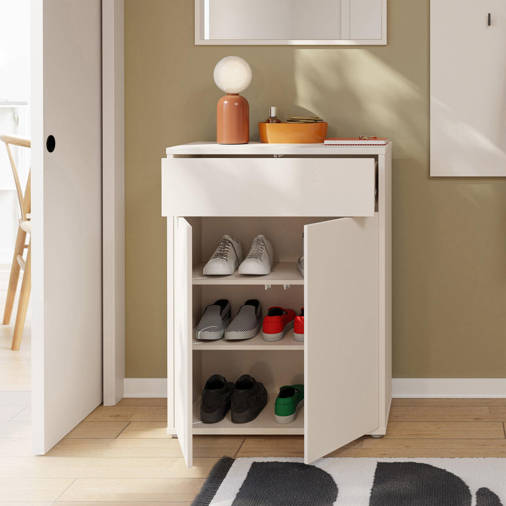 Alice Springs Shoe Cabinet with 2 Doors Push-to-Open & 1 Drawer Push-to-Open in Sand - image 10