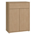 Alice Springs Shoe Cabinet with 2 Doors Push-to-Open & 1 Drawer Push-to-Open in Elegancia Oak