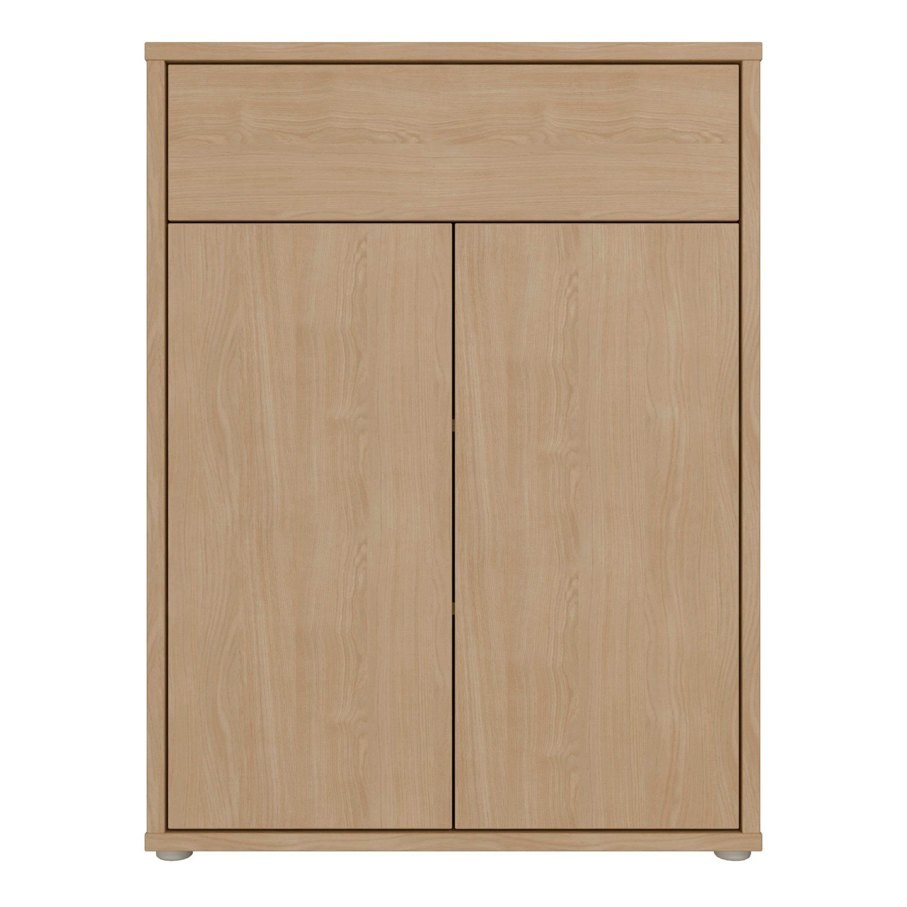 Alice Springs Shoe Cabinet with 2 Doors Push-to-Open & 1 Drawer Push-to-Open in Elegancia Oak - image 2