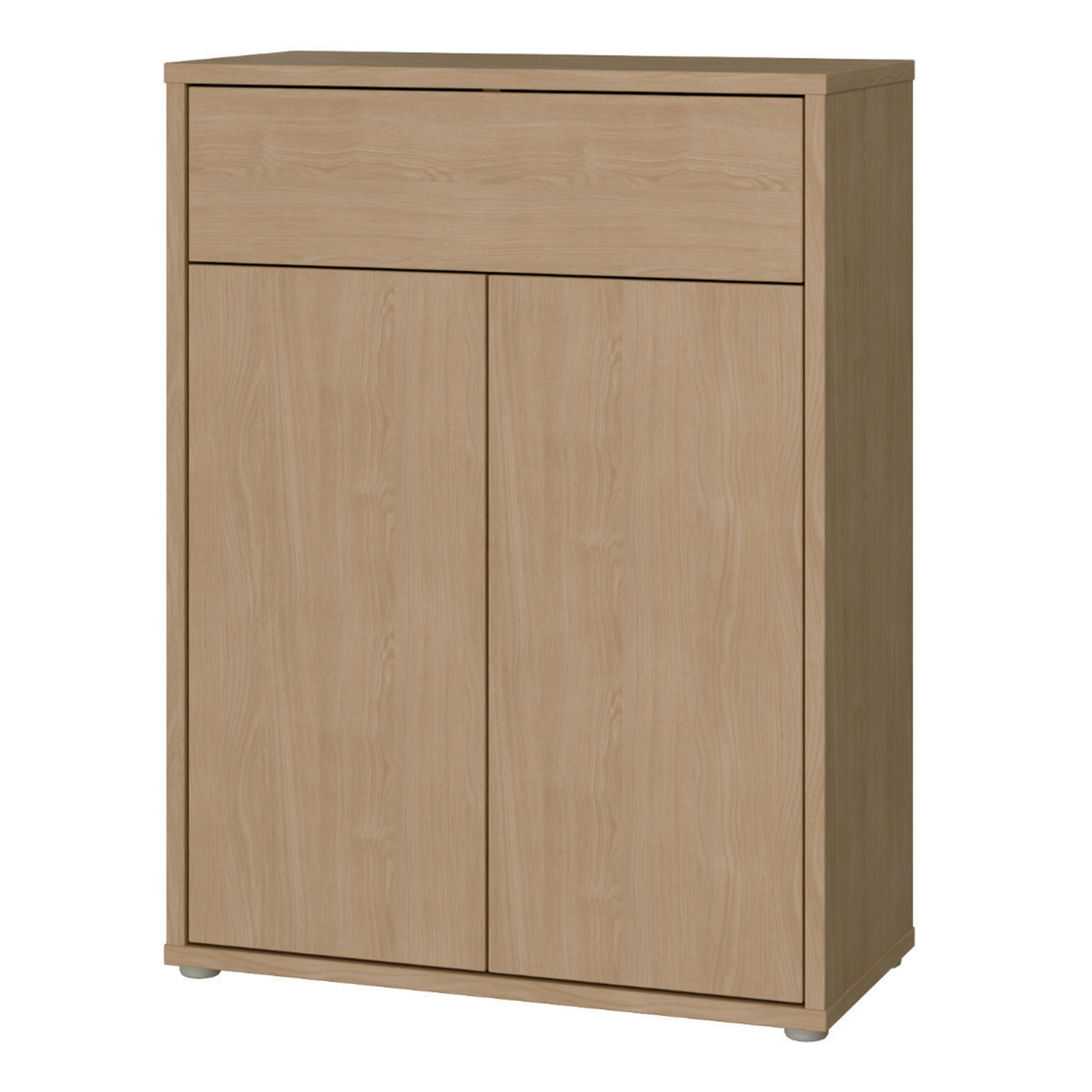 Alice Springs Shoe Cabinet with 2 Doors Push-to-Open & 1 Drawer Push-to-Open in Elegancia Oak - image 3