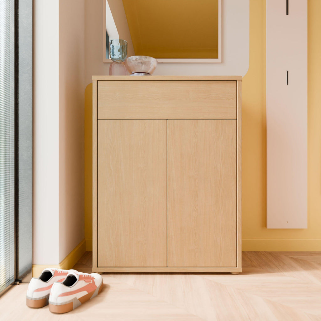 Alice Springs Shoe Cabinet with 2 Doors Push-to-Open & 1 Drawer Push-to-Open in Elegancia Oak - image 6