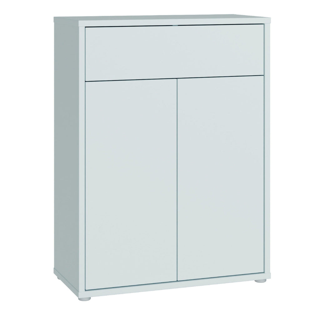 Alice Springs Shoe Cabinet with 2 Doors Push-to-Open & 1 Drawer Push-to-Open in Light Grey