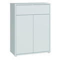 Alice Springs Shoe Cabinet with 2 Doors Push-to-Open & 1 Drawer Push-to-Open in Light Grey
