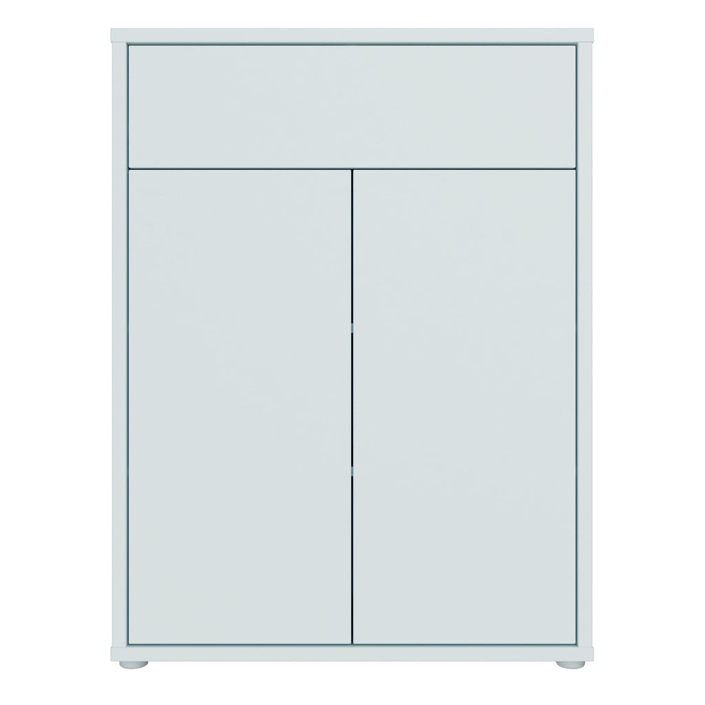 Alice Springs Shoe Cabinet with 2 Doors Push-to-Open & 1 Drawer Push-to-Open in Light Grey - image 2