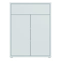 Alice Springs Shoe Cabinet with 2 Doors Push-to-Open & 1 Drawer Push-to-Open in Light Grey - image 2