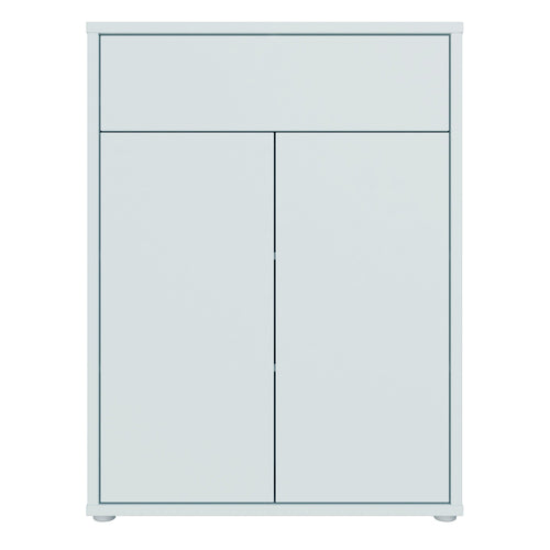 Alice Springs Shoe Cabinet with 2 Doors Push-to-Open & 1 Drawer Push-to-Open in Light Grey - image 2