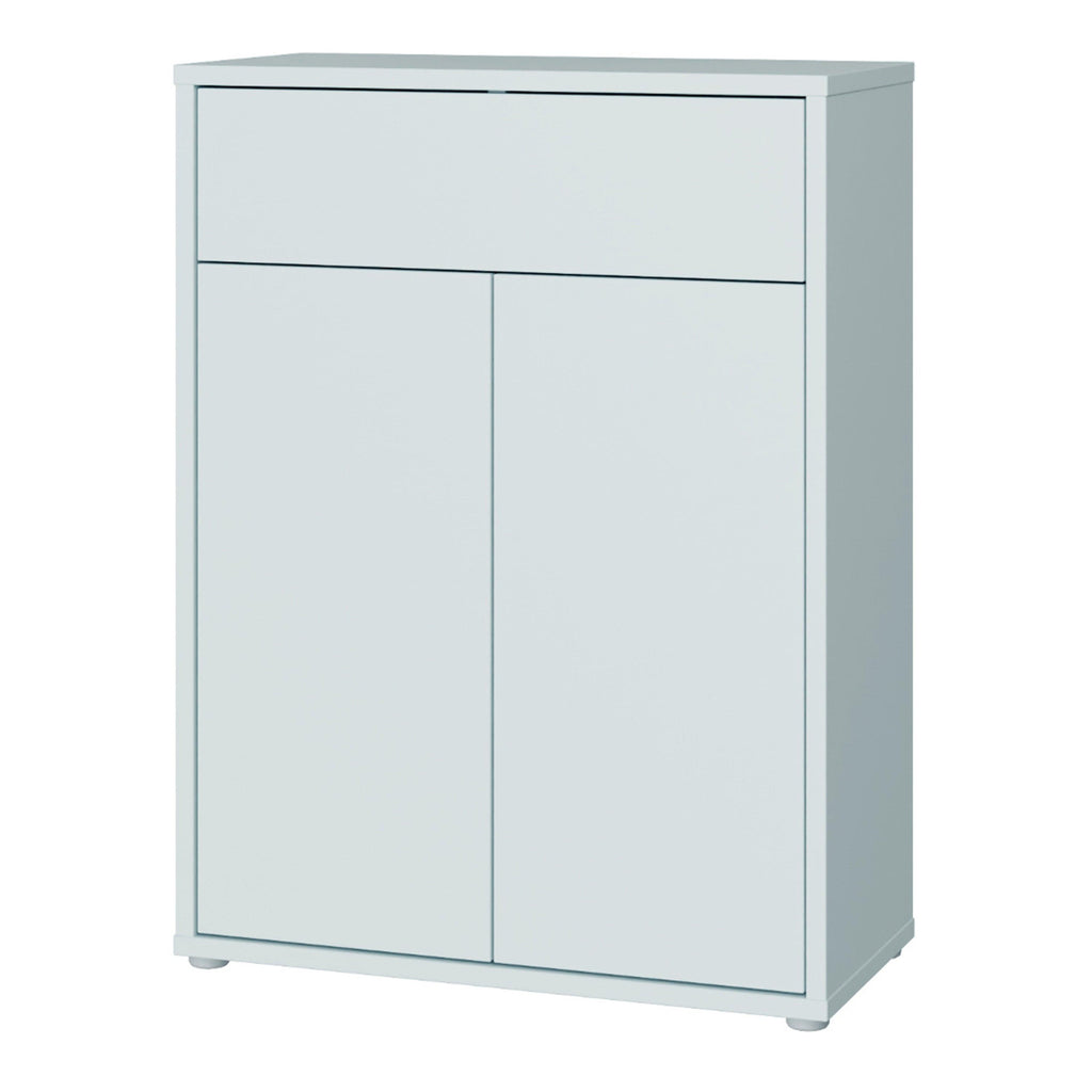 Alice Springs Shoe Cabinet with 2 Doors Push-to-Open & 1 Drawer Push-to-Open in Light Grey - image 3