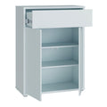 Alice Springs Shoe Cabinet with 2 Doors Push-to-Open & 1 Drawer Push-to-Open in Light Grey - image 4