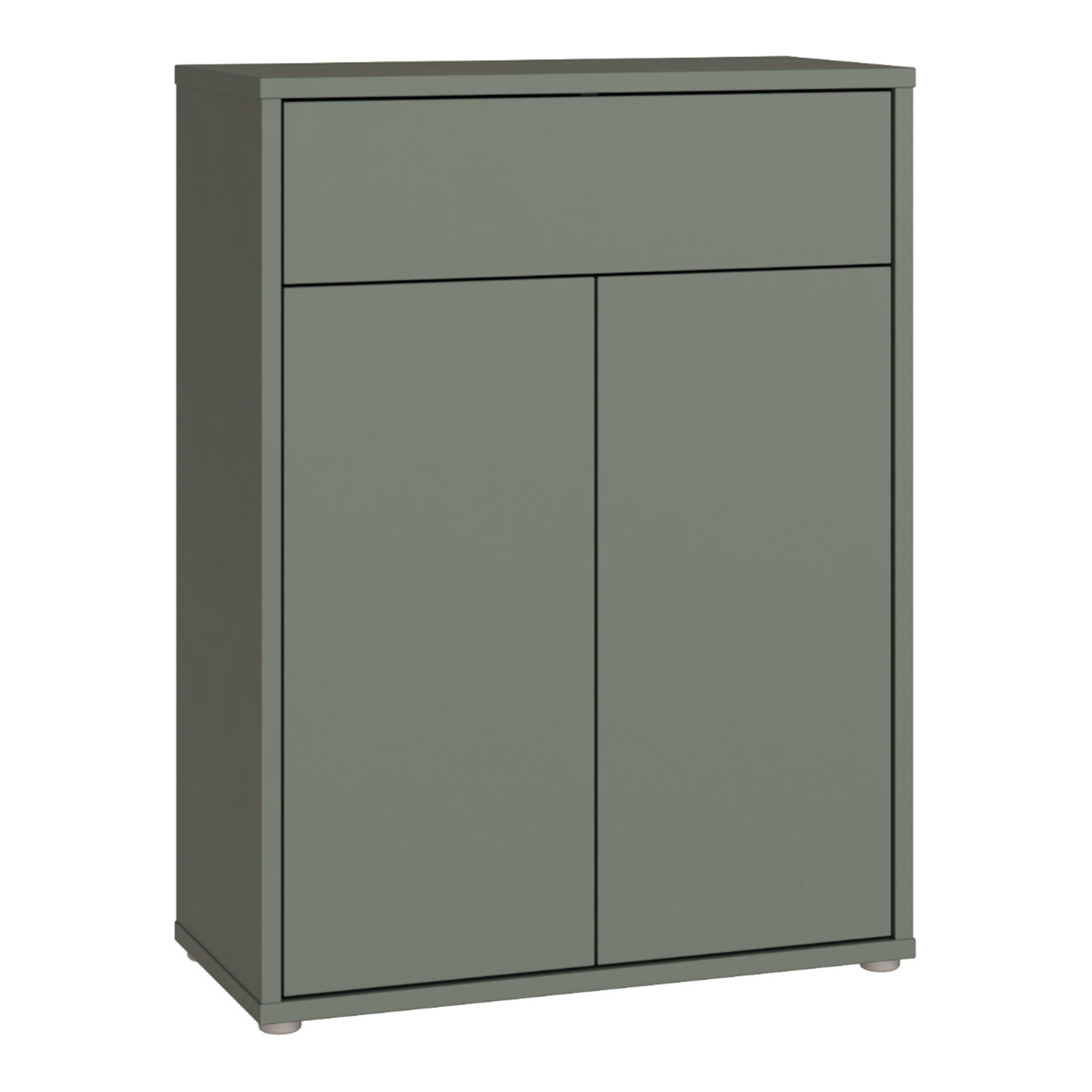 Alice Springs Shoe Cabinet with 2 Doors Push-to-Open & 1 Drawer Push-to-Open in Sage Green
