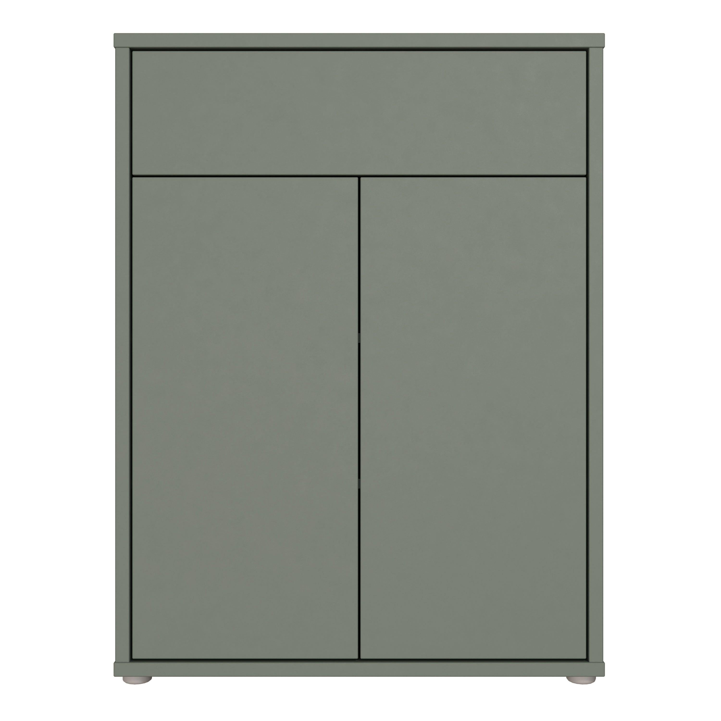Alice Springs Shoe Cabinet with 2 Doors Push-to-Open & 1 Drawer Push-to-Open in Sage Green - image 2