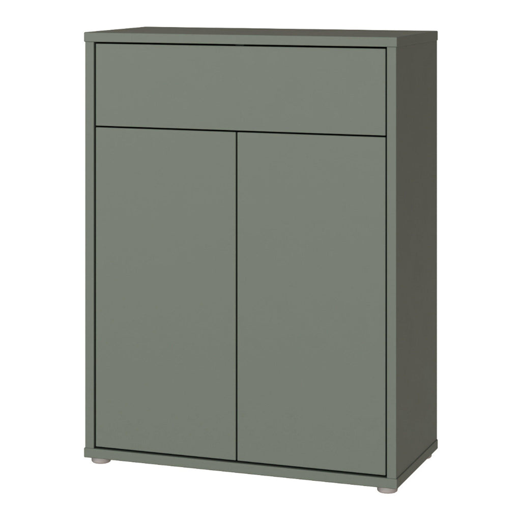 Alice Springs Shoe Cabinet with 2 Doors Push-to-Open & 1 Drawer Push-to-Open in Sage Green - image 3