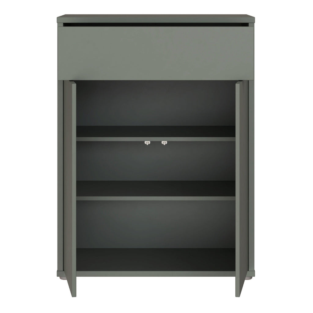 Alice Springs Shoe Cabinet with 2 Doors Push-to-Open & 1 Drawer Push-to-Open in Sage Green - image 5