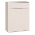 Alice Springs Compact Shoe Cabinet with 2 Doors Push-to-Open & 1 Drawer Push-to-Open in Sand