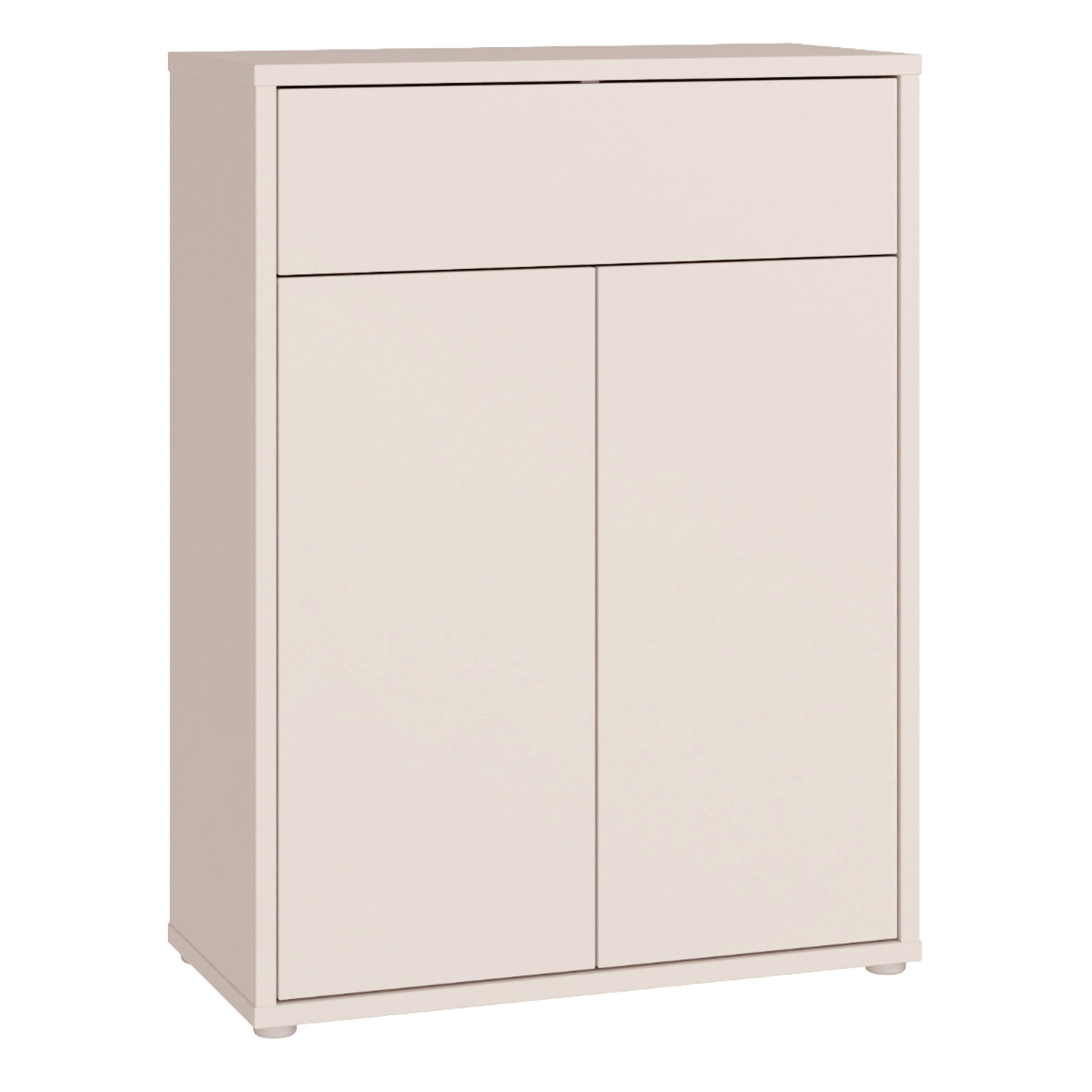 Alice Springs Compact Shoe Cabinet with 2 Doors Push-to-Open & 1 Drawer Push-to-Open in Sand