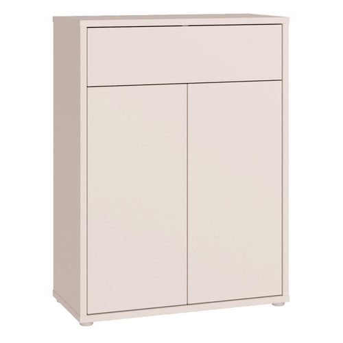 Alice Springs Compact Shoe Cabinet with 2 Doors Push-to-Open & 1 Drawer Push-to-Open in Sand