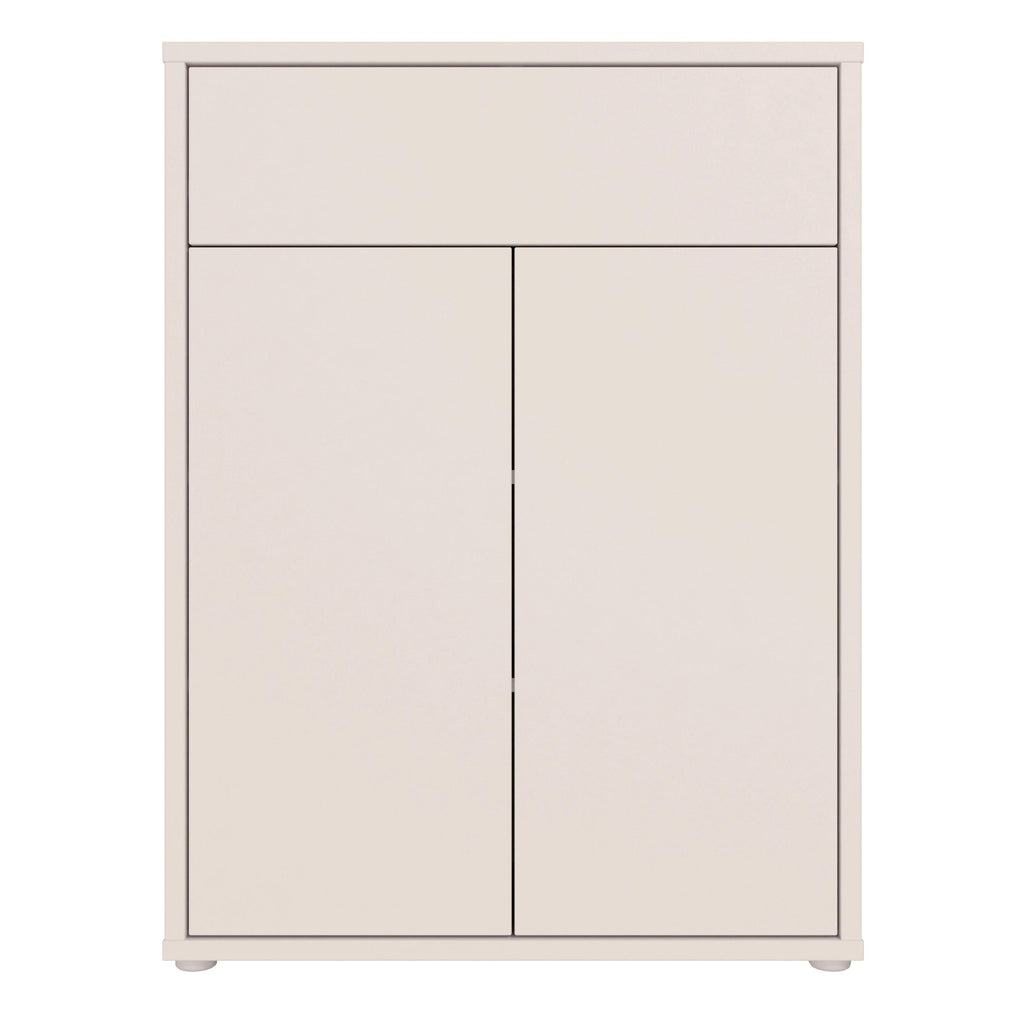 Alice Springs Compact Shoe Cabinet with 2 Doors Push-to-Open & 1 Drawer Push-to-Open in Sand - image 2