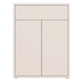 Alice Springs Compact Shoe Cabinet with 2 Doors Push-to-Open & 1 Drawer Push-to-Open in Sand - image 2