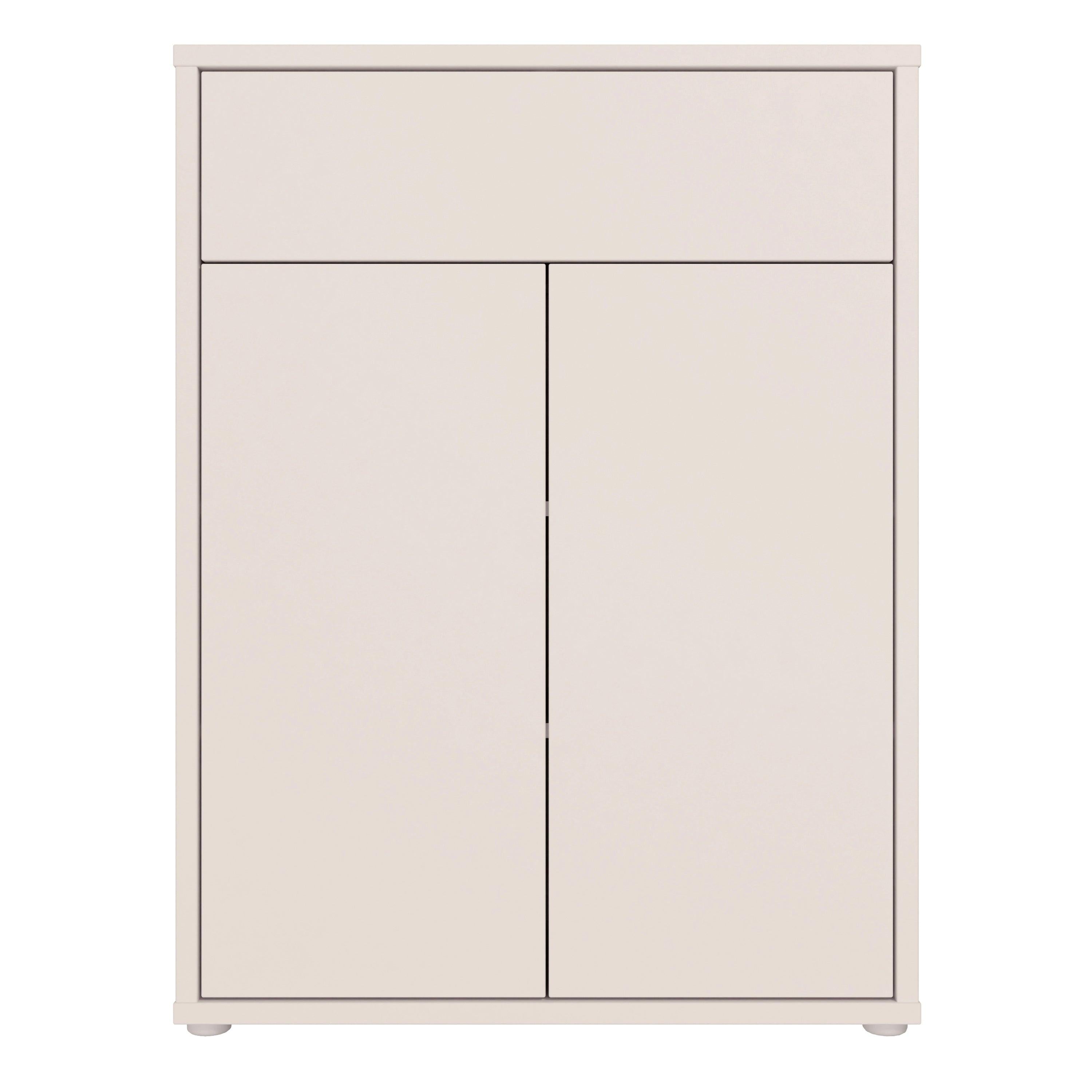 Alice Springs Compact Shoe Cabinet with 2 Doors Push-to-Open & 1 Drawer Push-to-Open in Sand - image 2