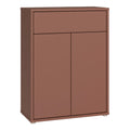 Alice Springs Compact Shoe Cabinet with 2 Doors Push-to-Open & 1 Drawer Push-to-Open in Terracotta