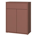 Alice Springs Compact Shoe Cabinet with 2 Doors Push-to-Open & 1 Drawer Push-to-Open in Terracotta - image 3